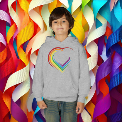 Rainbow Heart Youth Hoodie