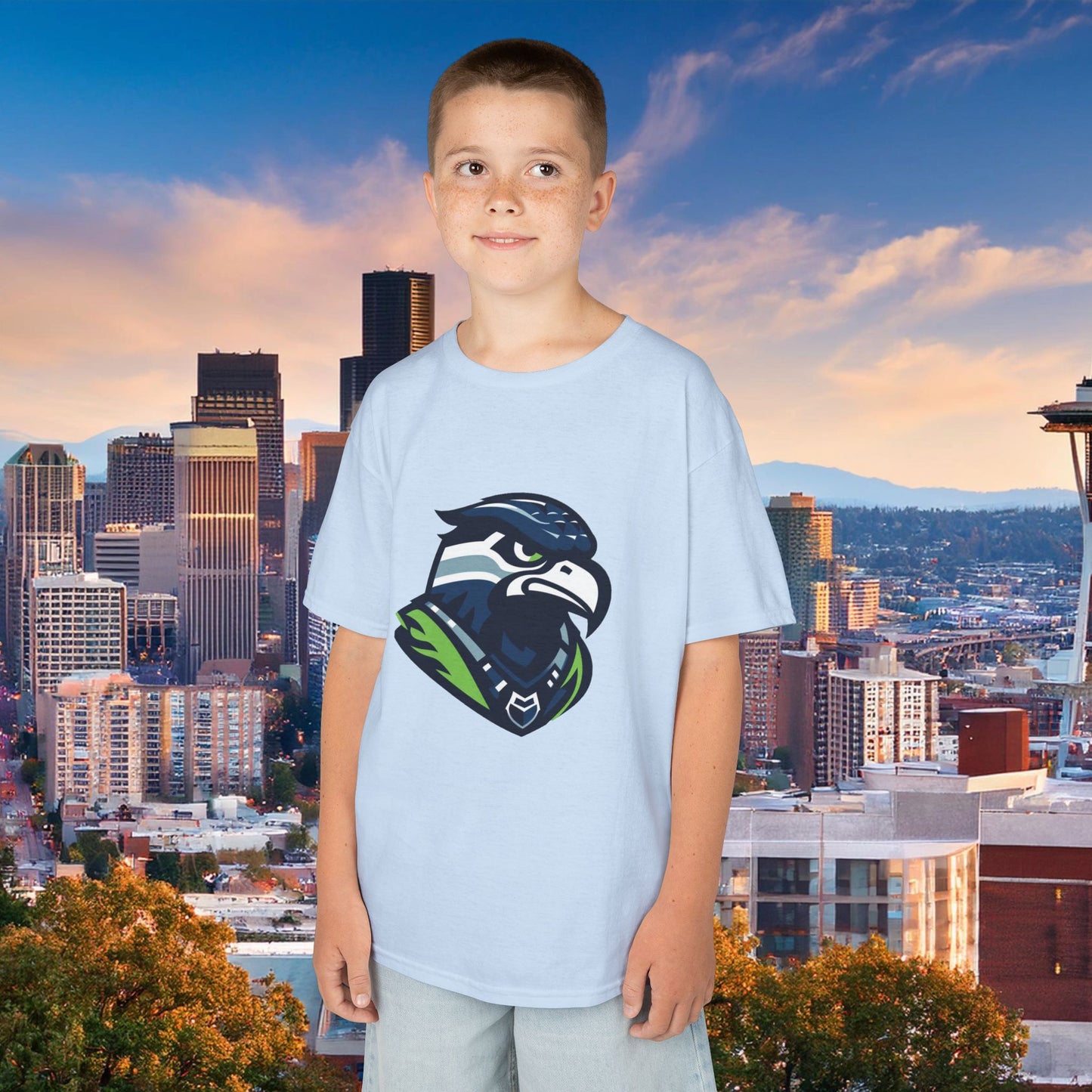 Seattle Football Crest Kids Tee