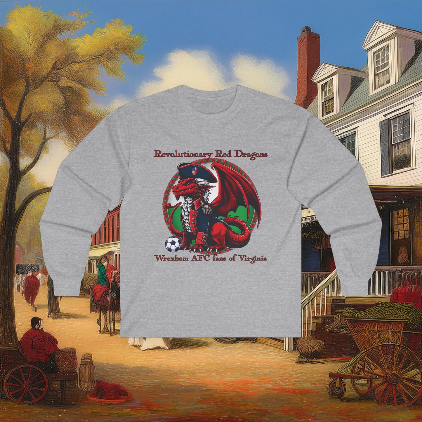 Revolutionary Red Dragons Logo Long Sleeve Tee