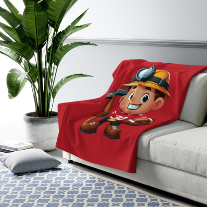 San Francisco Football Little Miner Sherpa Fleece Blanket
