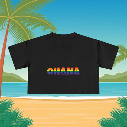 Rainbow Ohana Women's Crop Tee