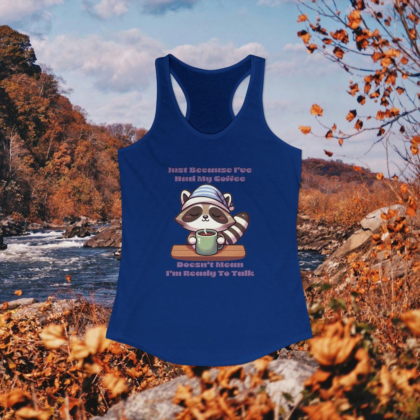 Raccoon Coffee Women's Racerback Tank