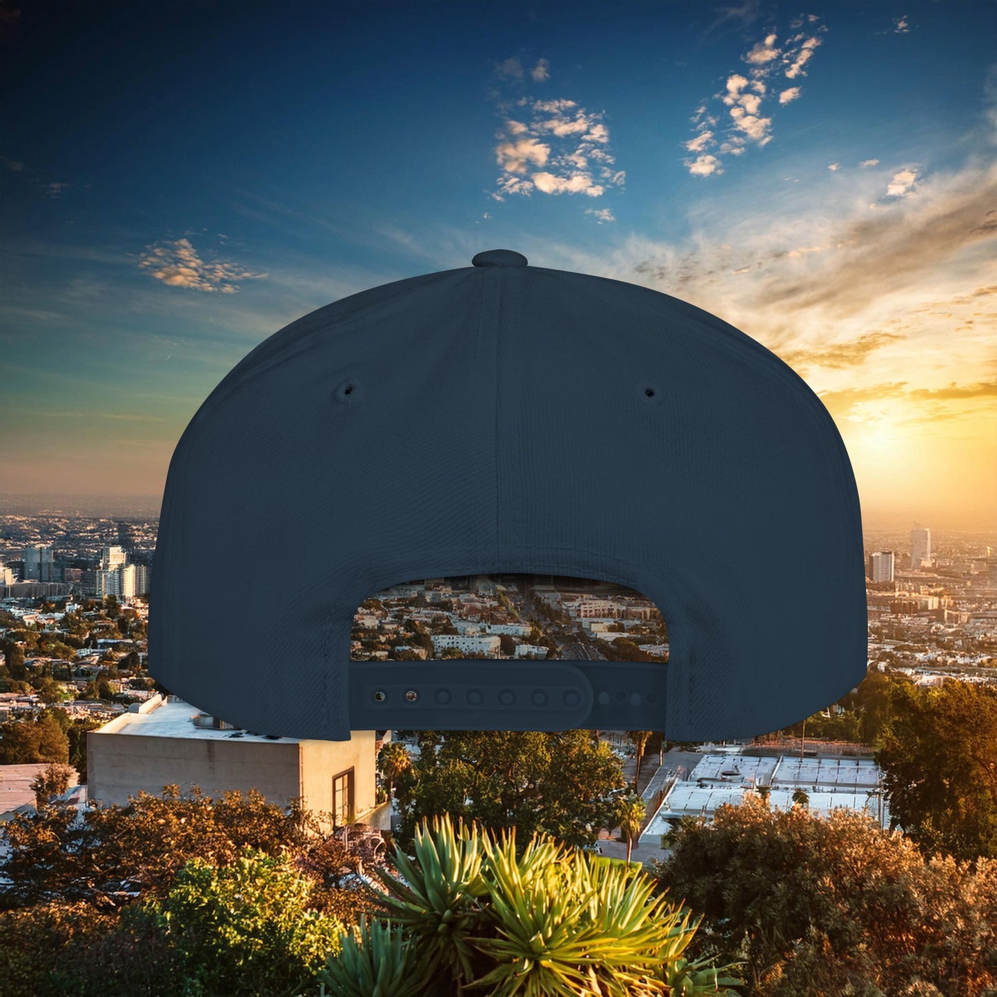 LA Blue Baseball Flat Bill Snapback