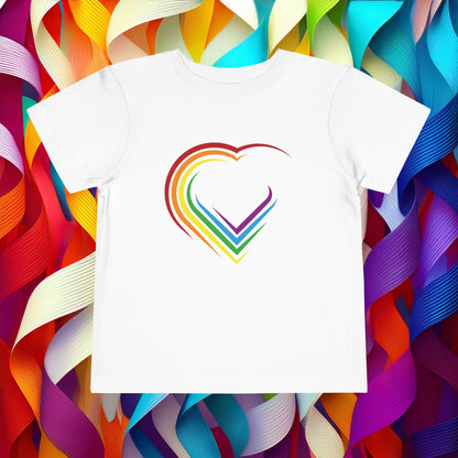 Rainbow Heart Toddler Tee