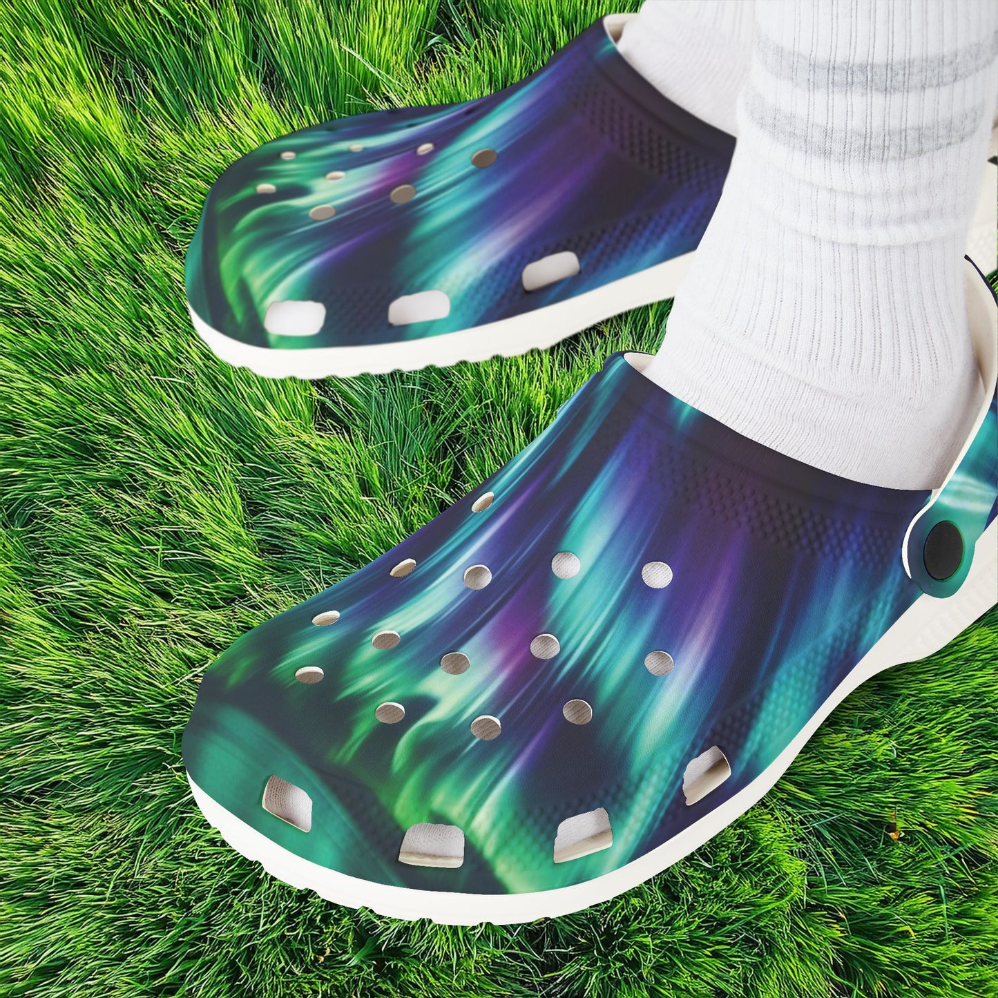 Northern Lights Foam Clogs
