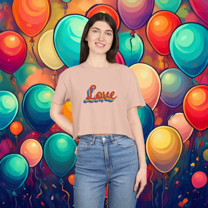 Rainbow Love Women's Crop Tee