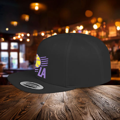LA Basketball Flat Bill Snapback