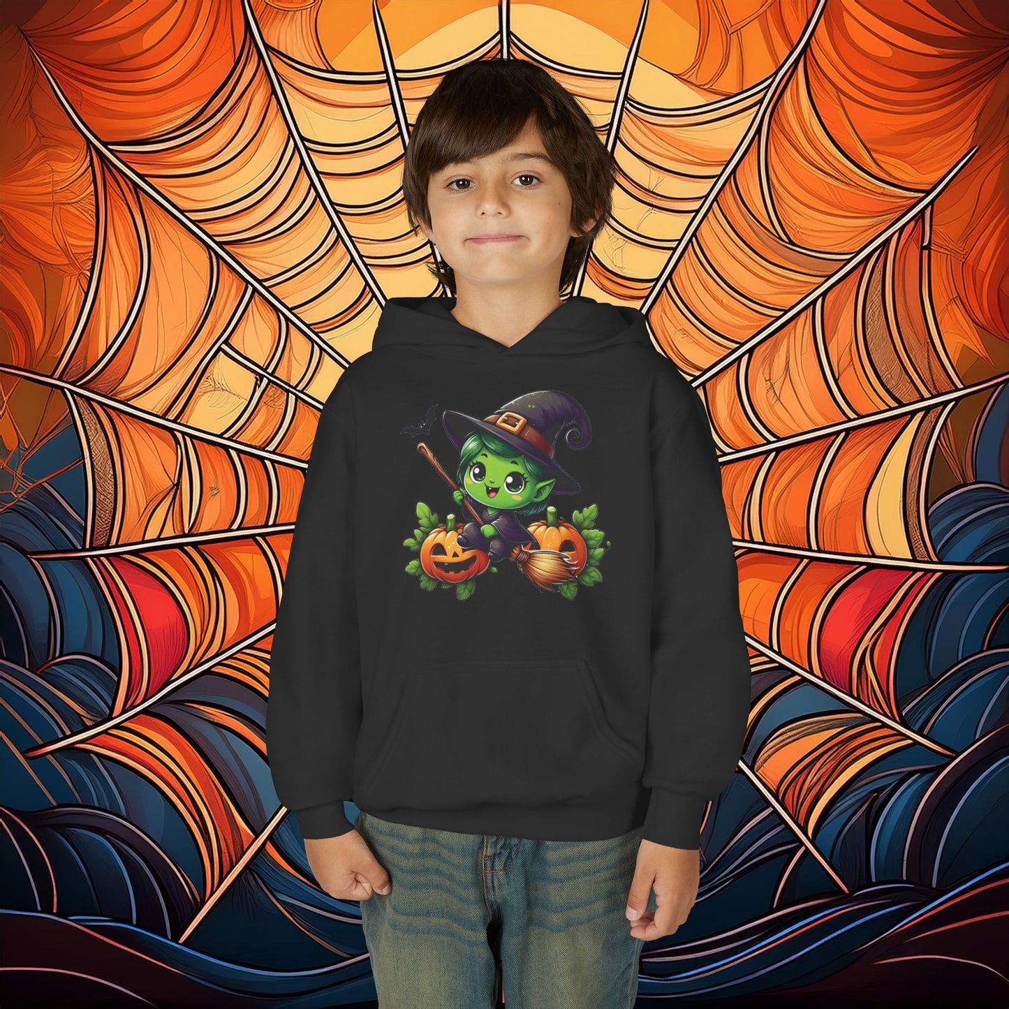 Cute Witch Youth Hoodie