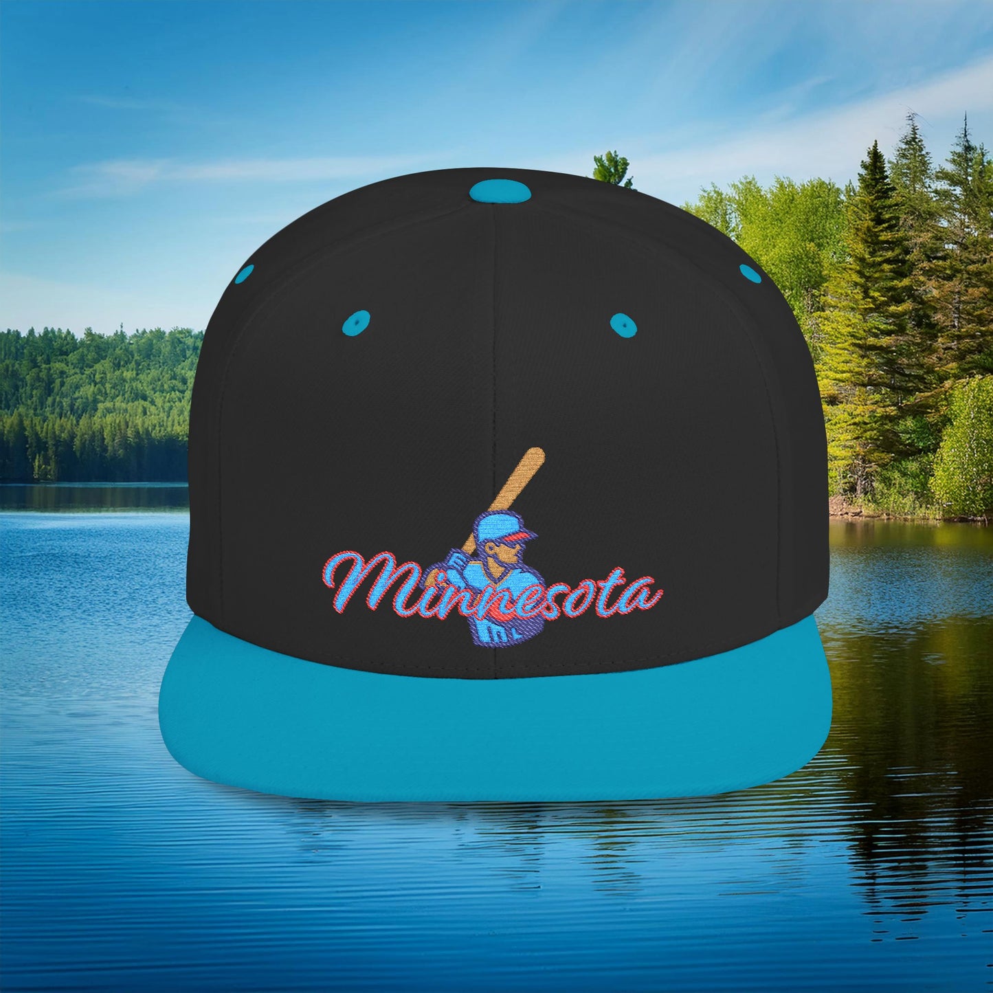 Minnesota Baseball Logo Flat Bill Snapback