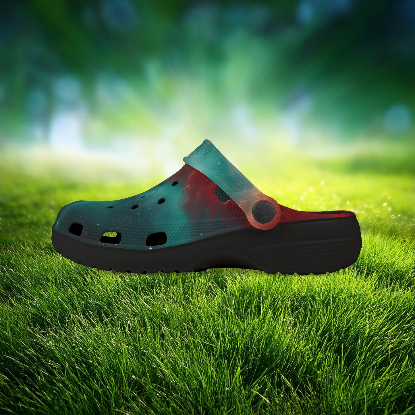 Red Galaxy Kid's Foam Clogs