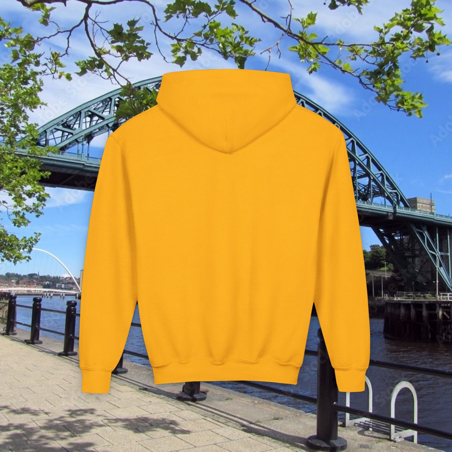 Newcastle United B&W Crest Youth Hoodie