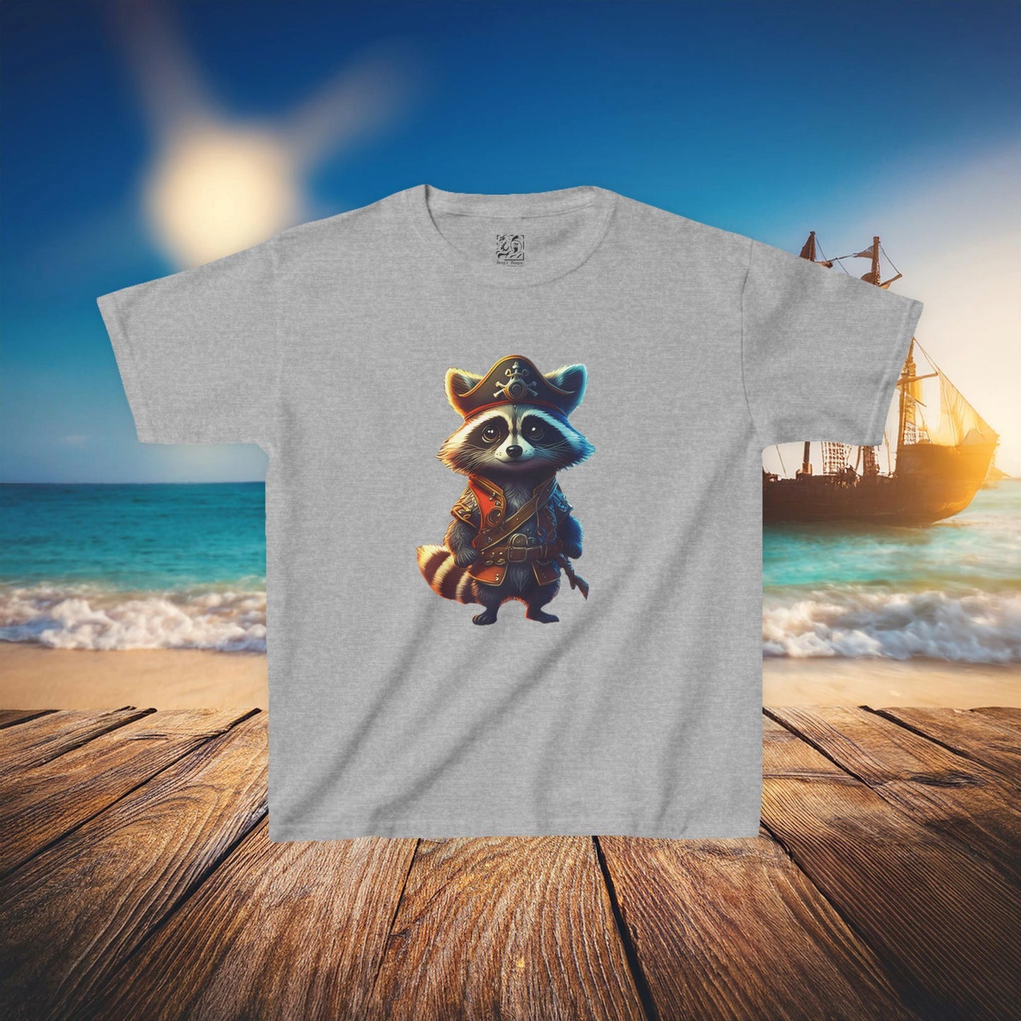 Raccoon Pirate Kids Tee
