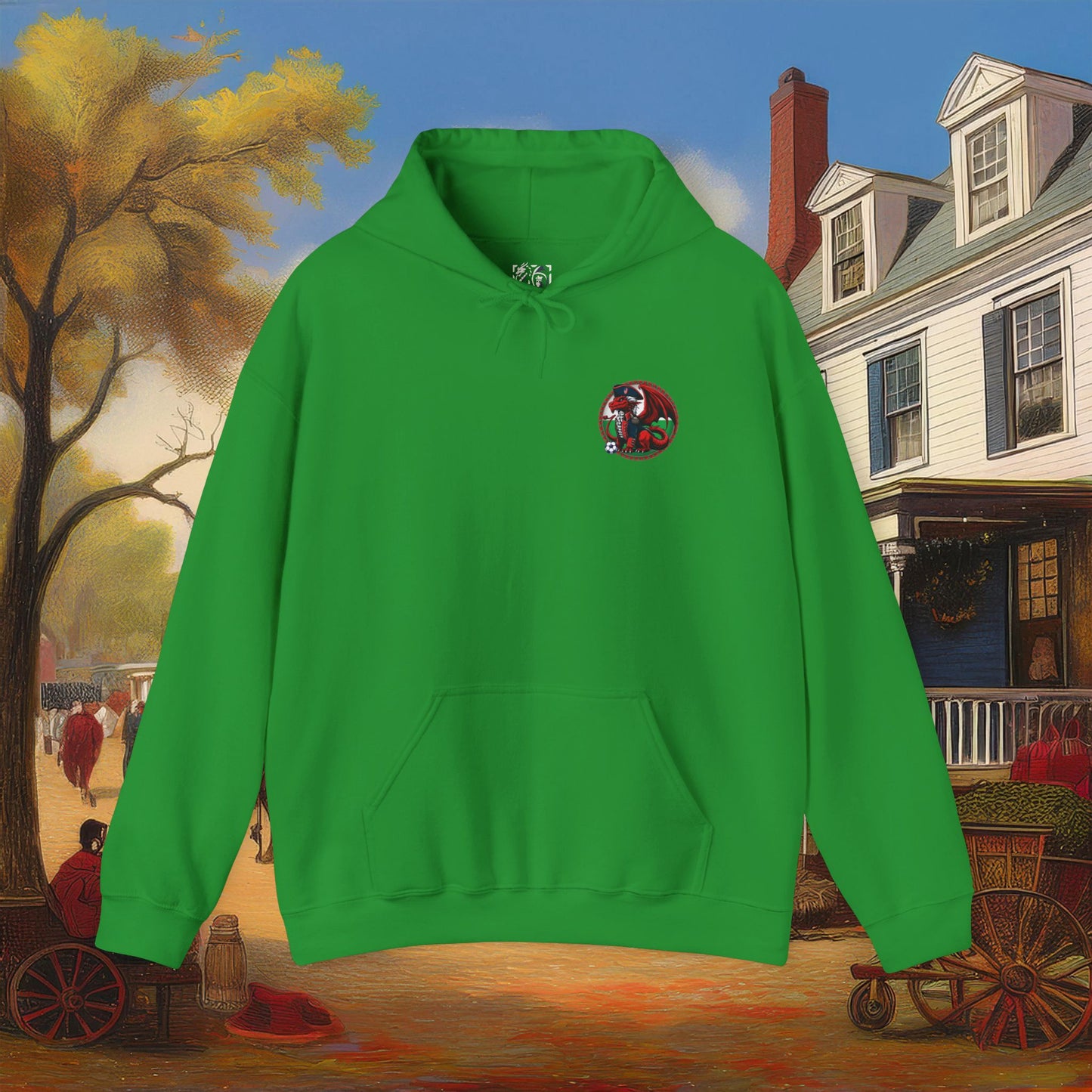 Revolutionary Red Dragons Front & Back Logo Hoodie