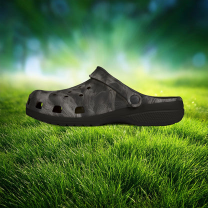 Smoke Pattern Foam Clogs