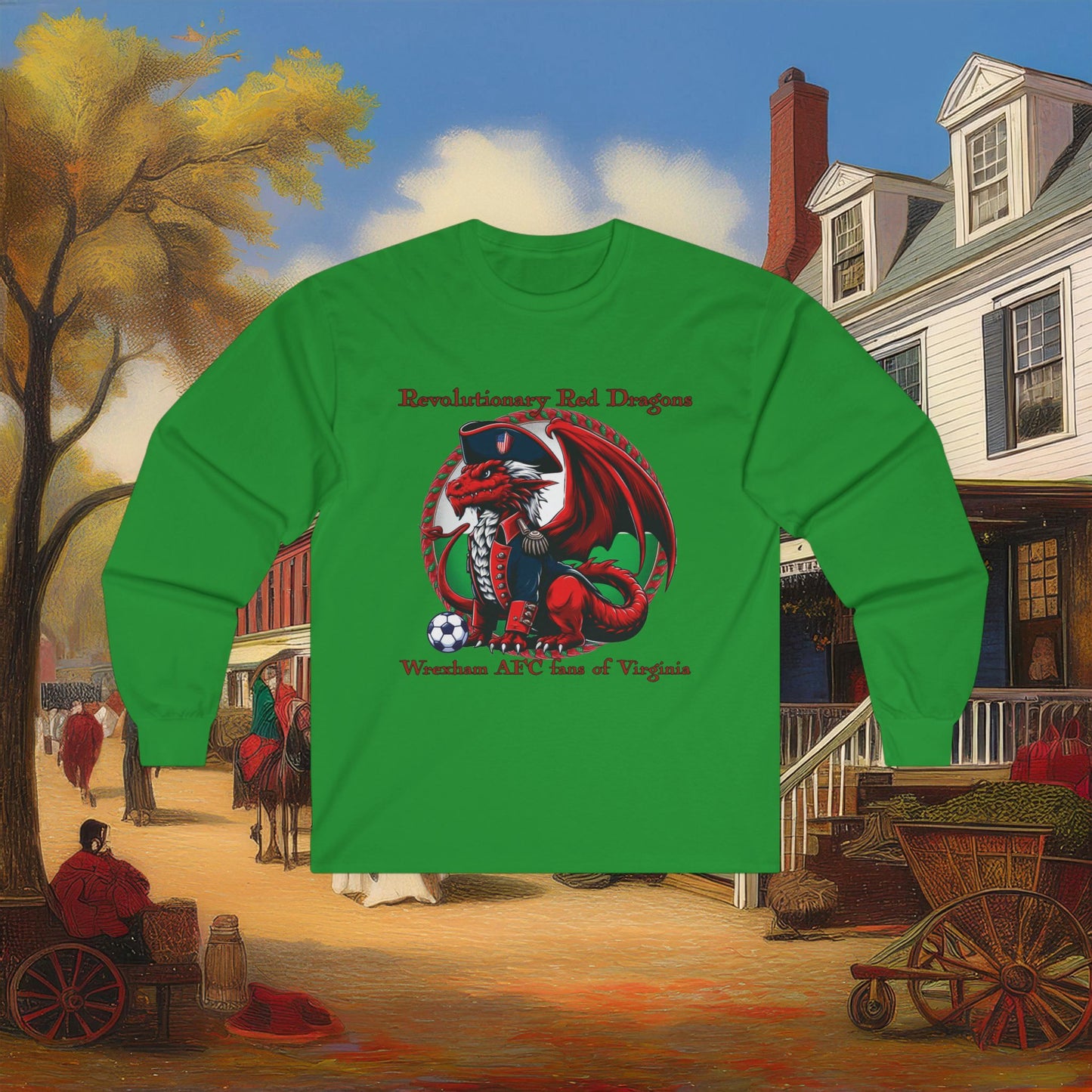 Revolutionary Red Dragons Logo Long Sleeve Tee