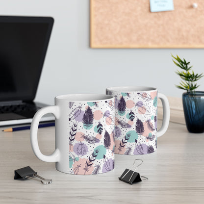 Feather Watercolor Ceramic Mug (11oz/15/oz)