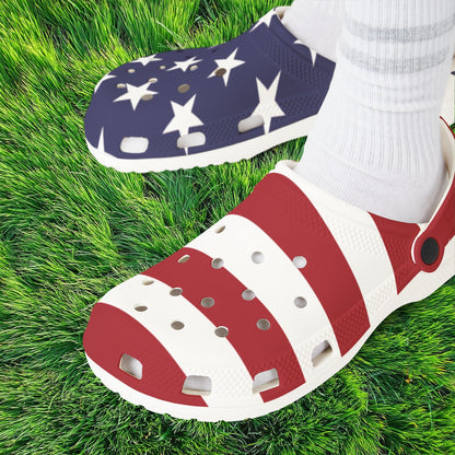 American Flag Foam Clogs