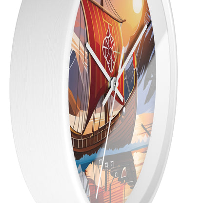 Viking Ship Wall Clock