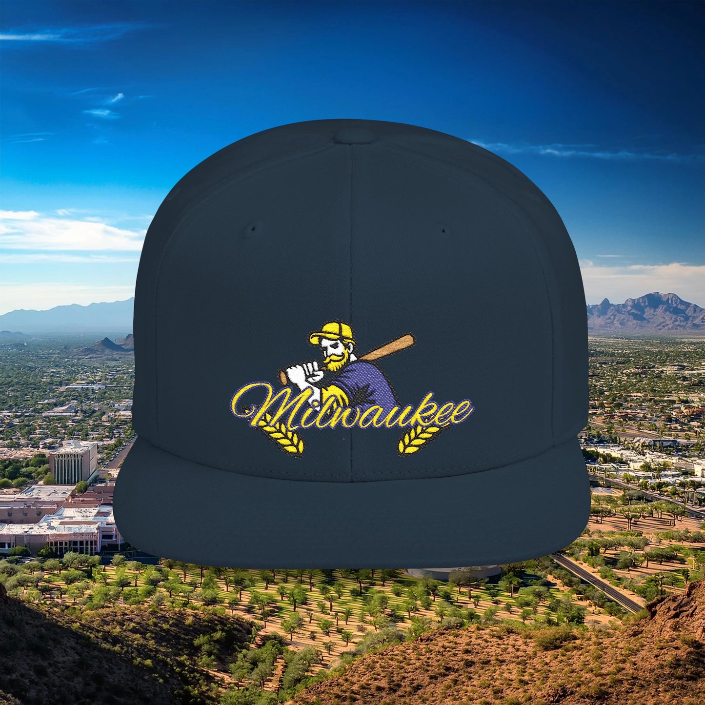 Milwaukee Baseball Flat Bill Snapback