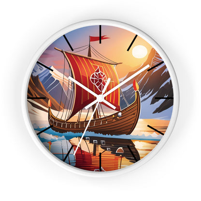 Viking Ship Wall Clock