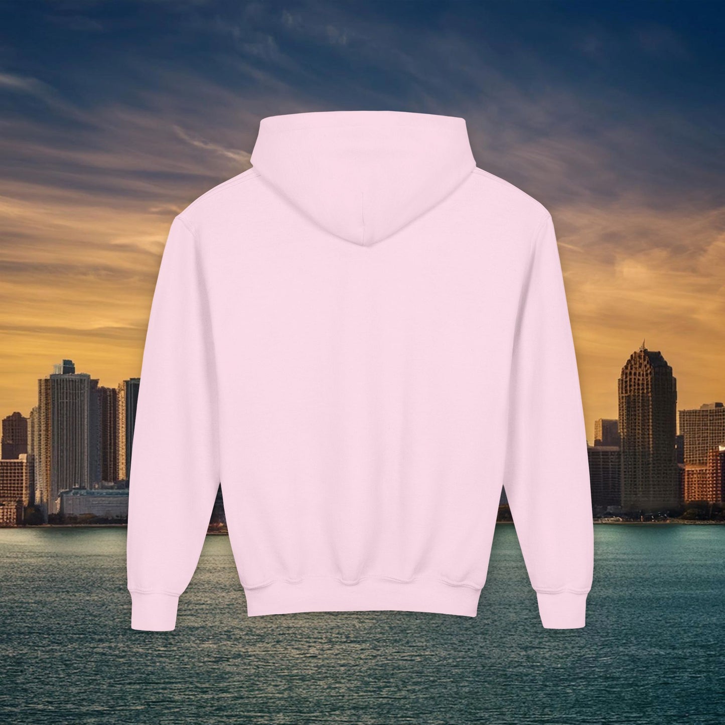 Detroit Football Skyline Youth Hoodie