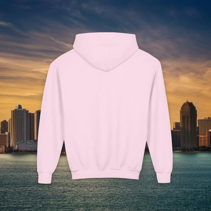 Detroit Football Skyline Youth Hoodie