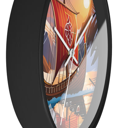 Viking Ship Wall Clock