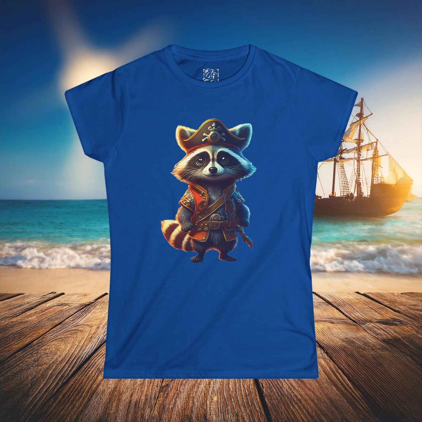Raccoon Pirate Women's Softstyle Tee