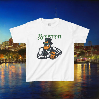 Boston Basketball Design Kids Tee