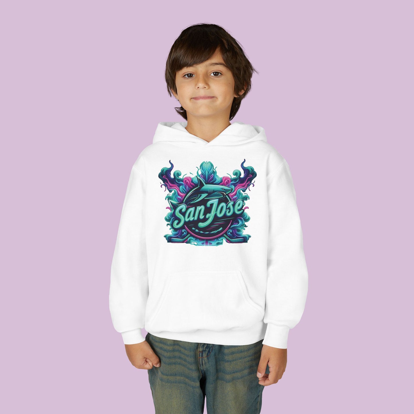 San Jose Hockey Neon Youth Hoodie