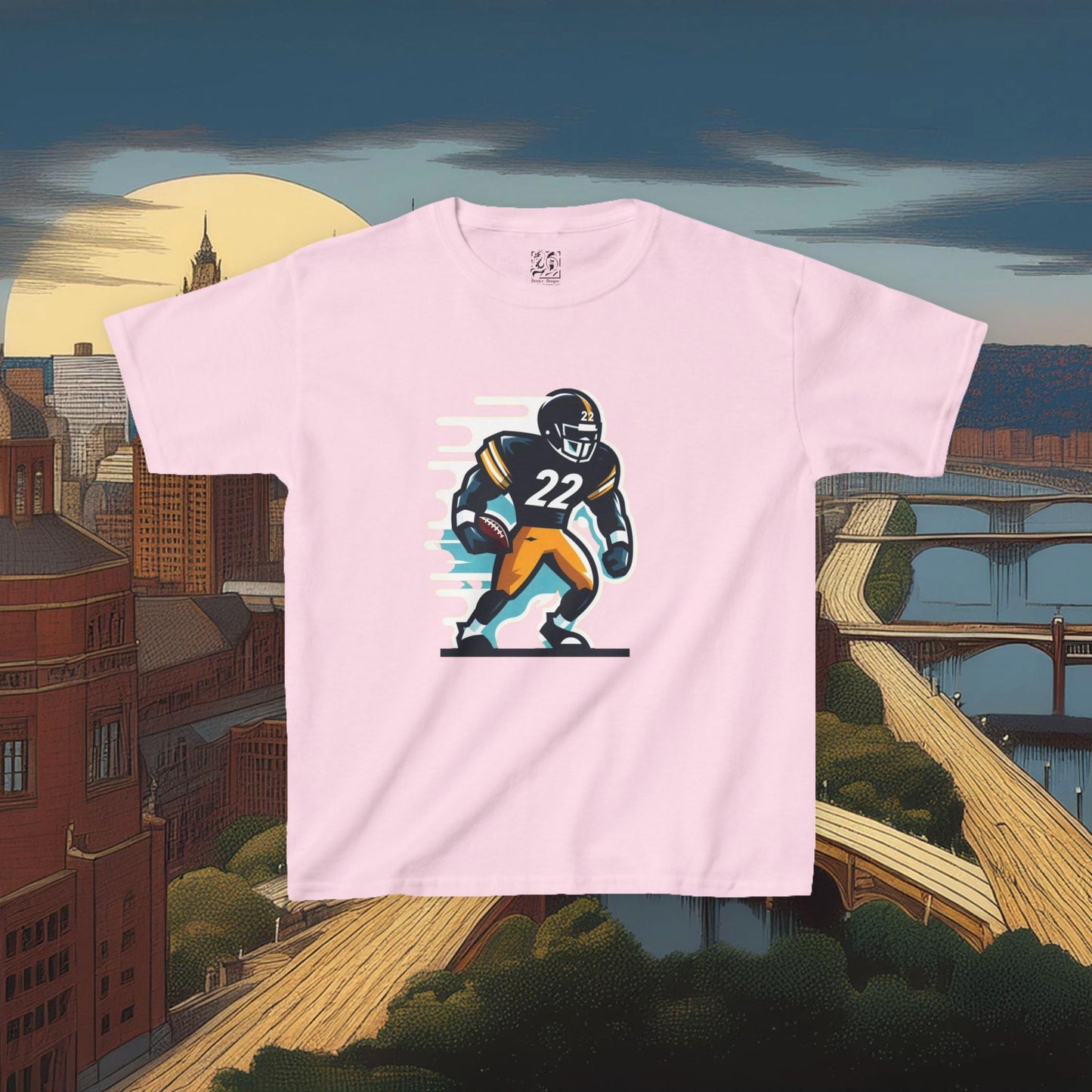 Pittsburgh Football Player Kids Tee