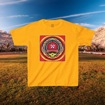 Psychedelic Funky W Skull Kids Tee