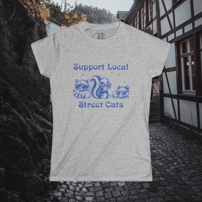 Support Local Street Cats Women's Softstyle Tee