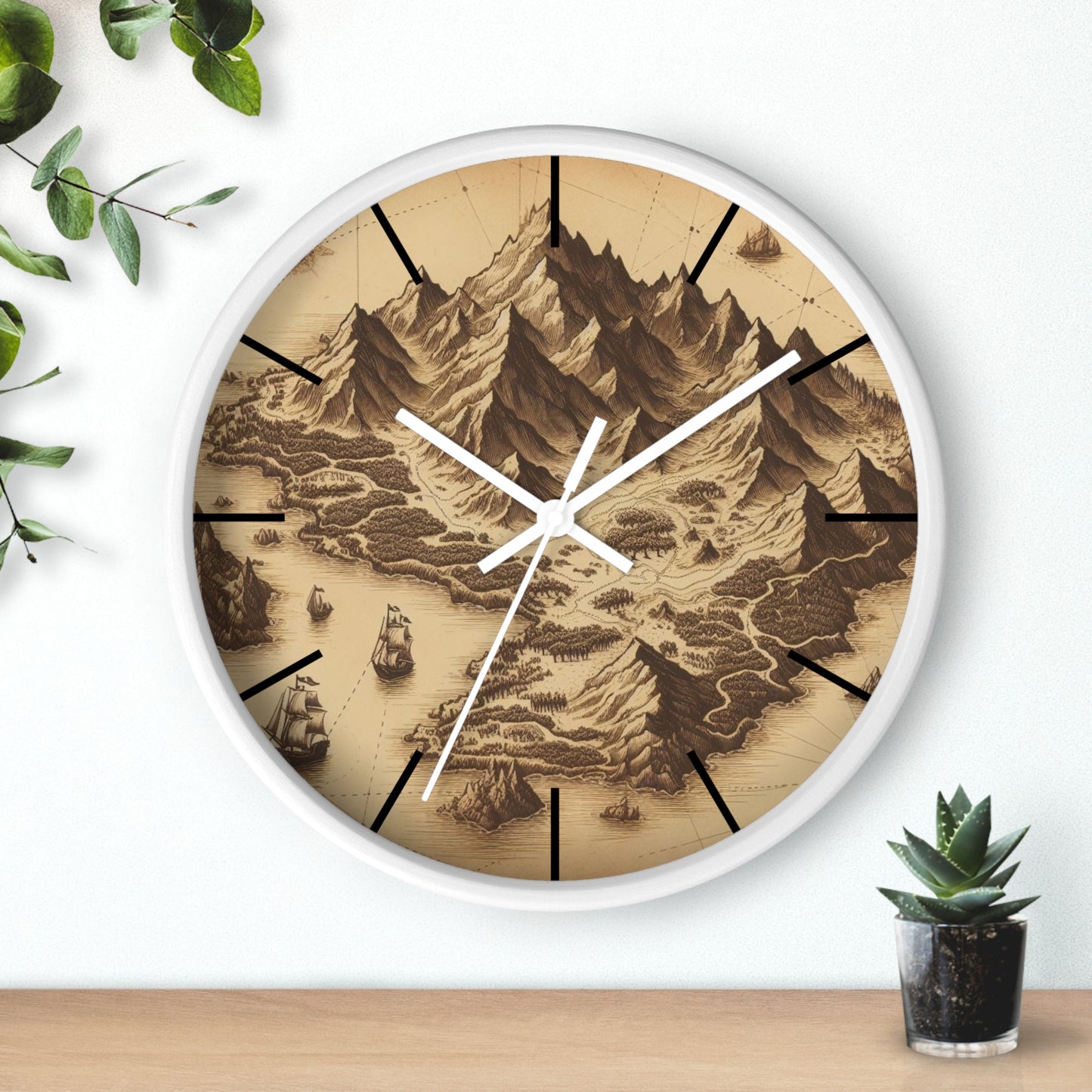 Island Map Wall Clock