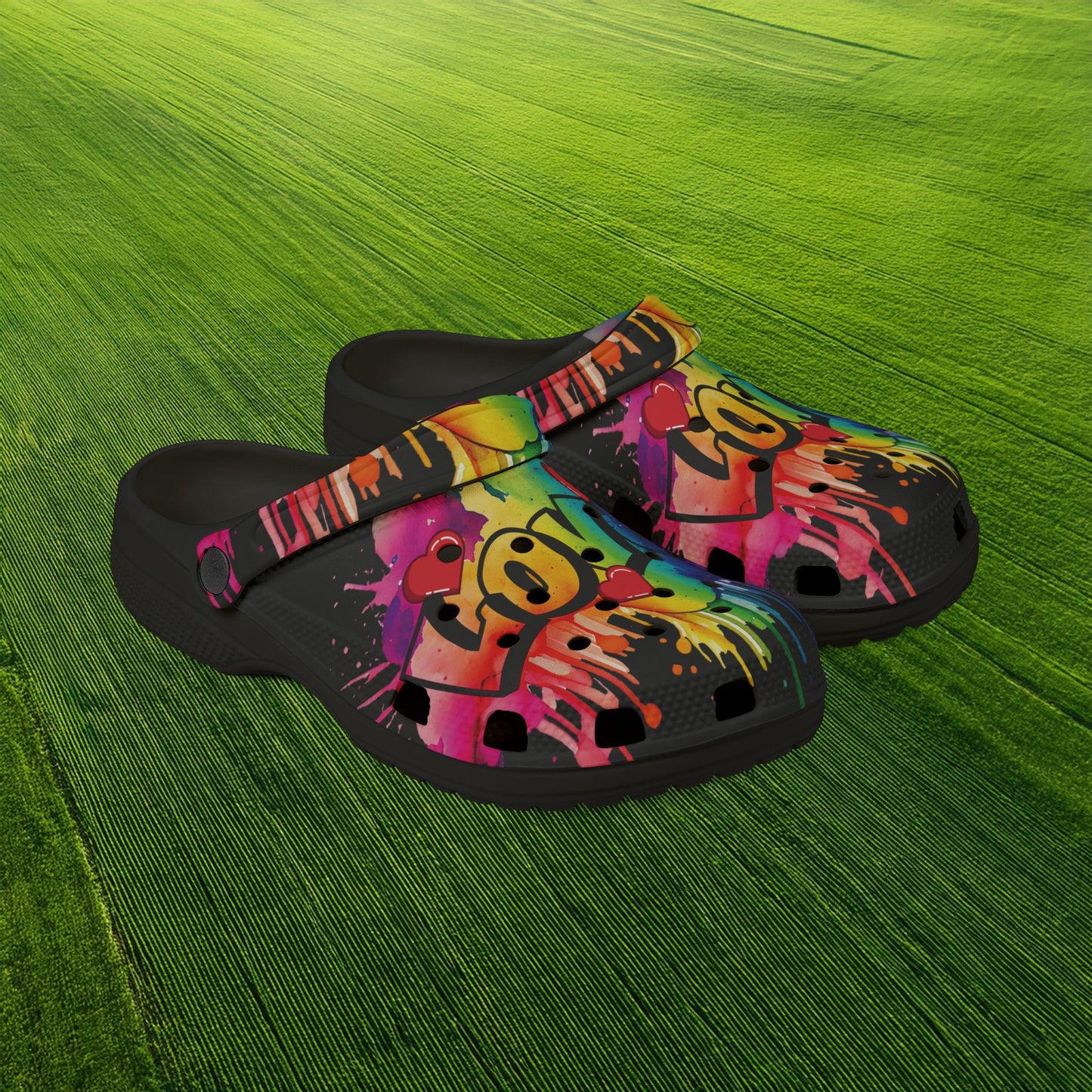 Love Color Bomb Foam Clogs