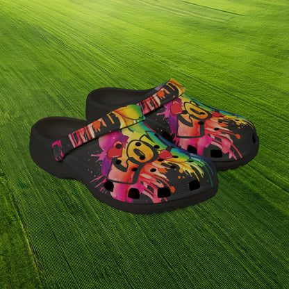 Love Color Bomb Foam Clogs