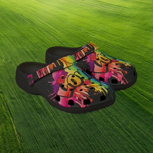 Love Color Bomb Foam Clogs