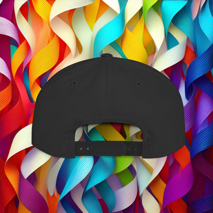 Rainbow Heart Flat Bill Snapback