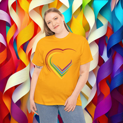 Rainbow Heart Unisex Tee