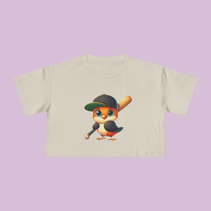 Baltimore Baseball Little Oriole Women's Crop Tee