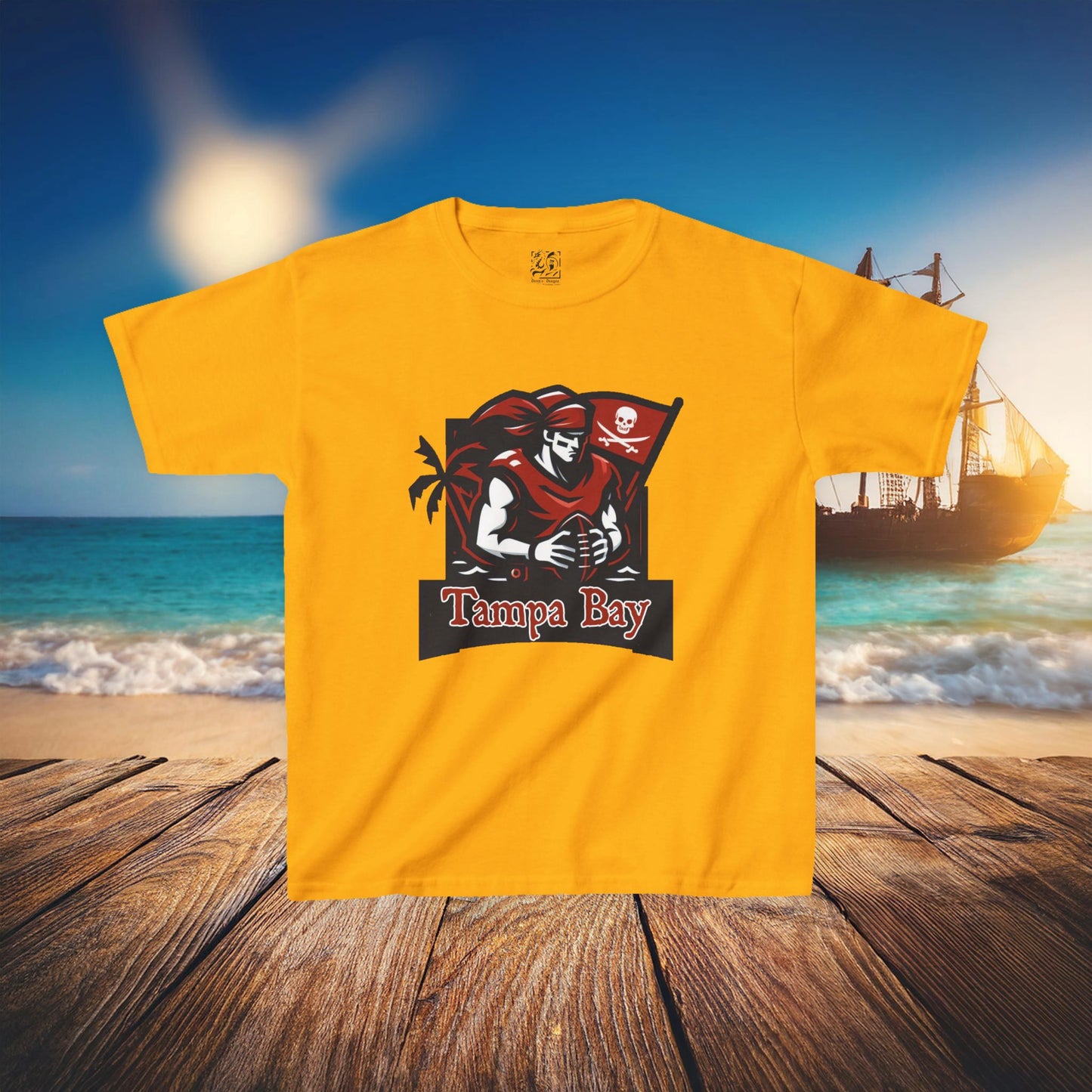 Tampa Bay Football Player Kids Tee