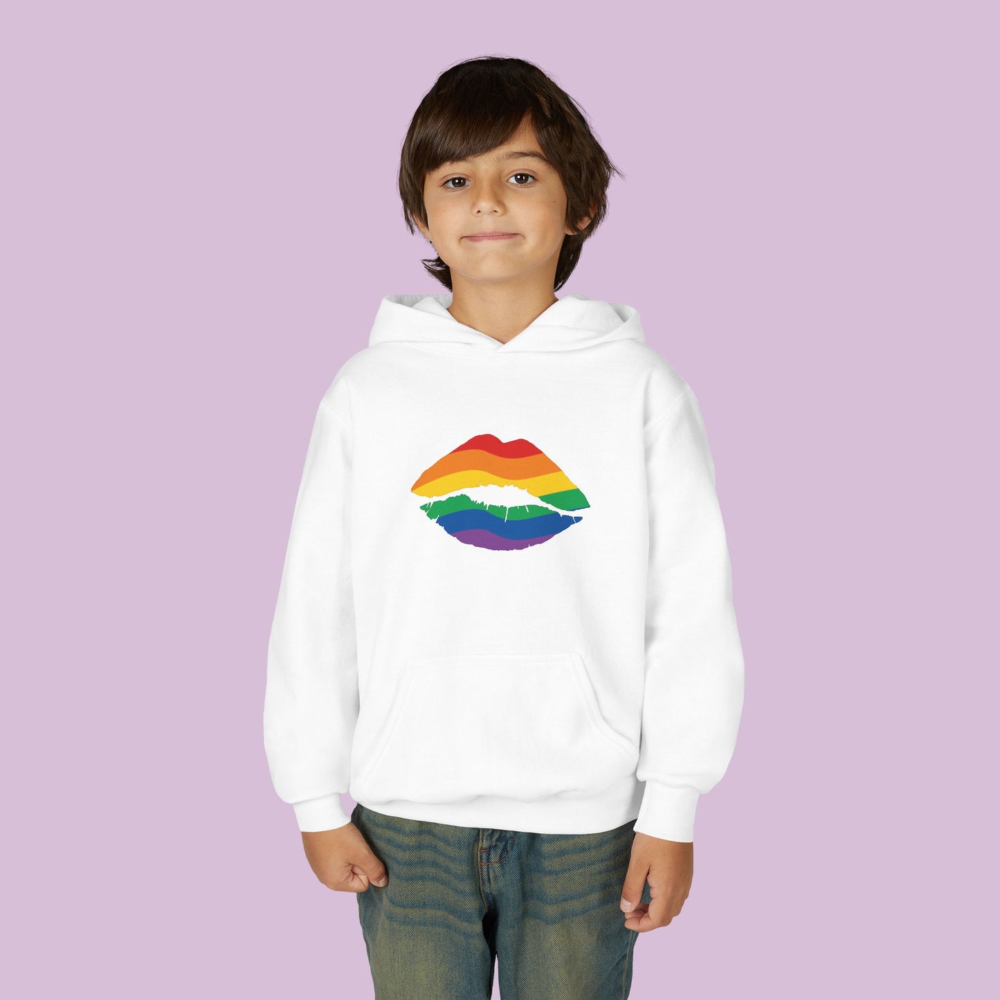 Rainbow Kiss Youth Hoodie