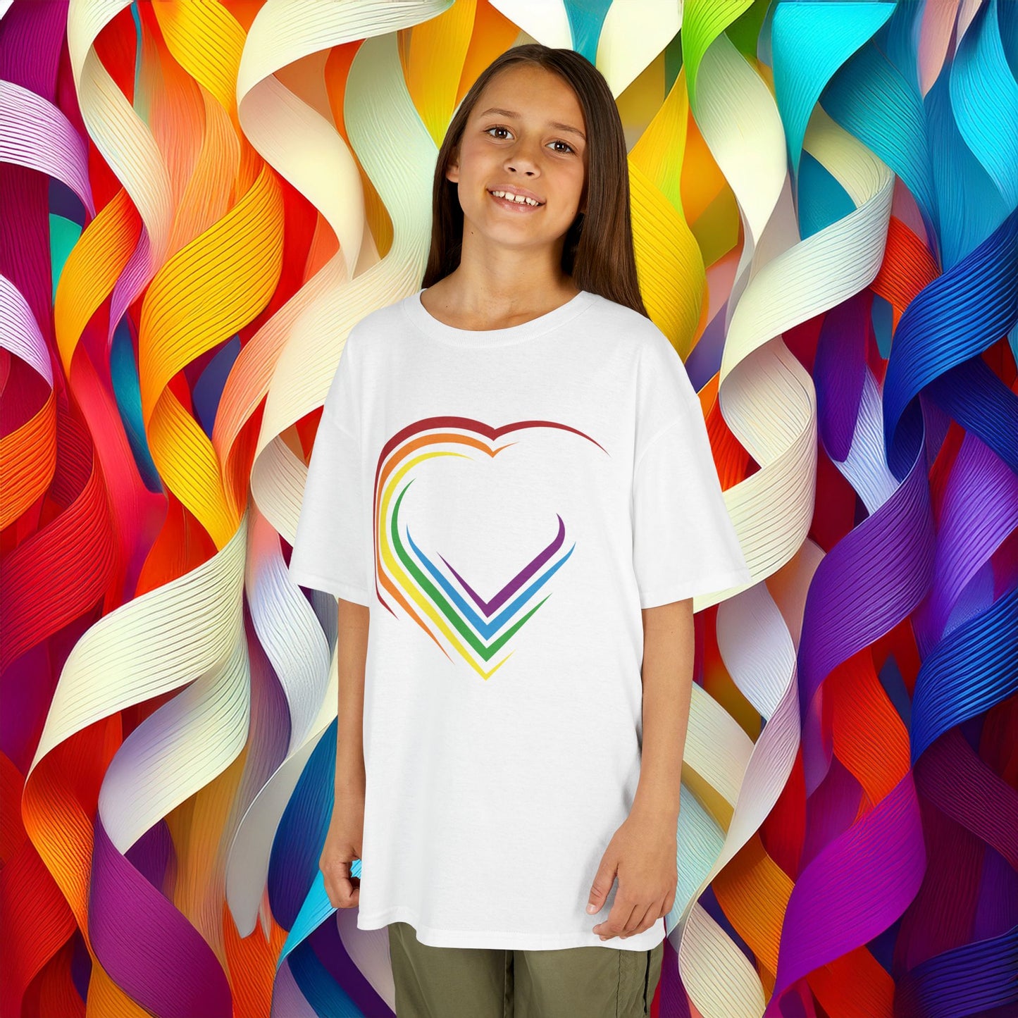 Rainbow Heart Kids Tee