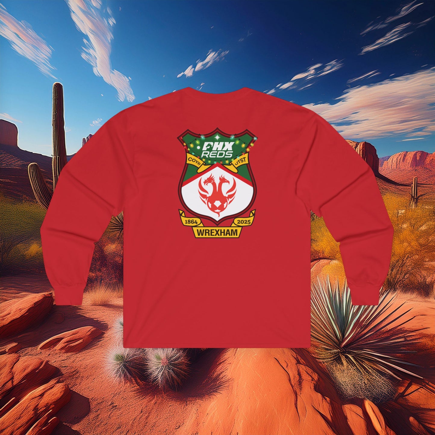 PHX Reds Christmas Crest Long Sleeve Tee