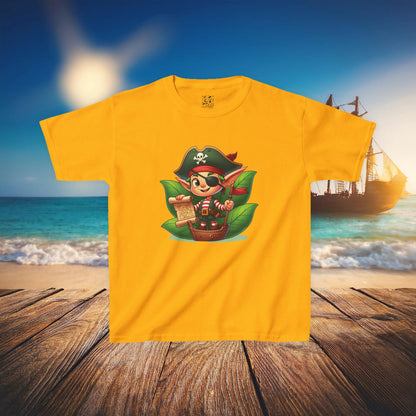 Elf Pirate Treasure Map Kids Tee