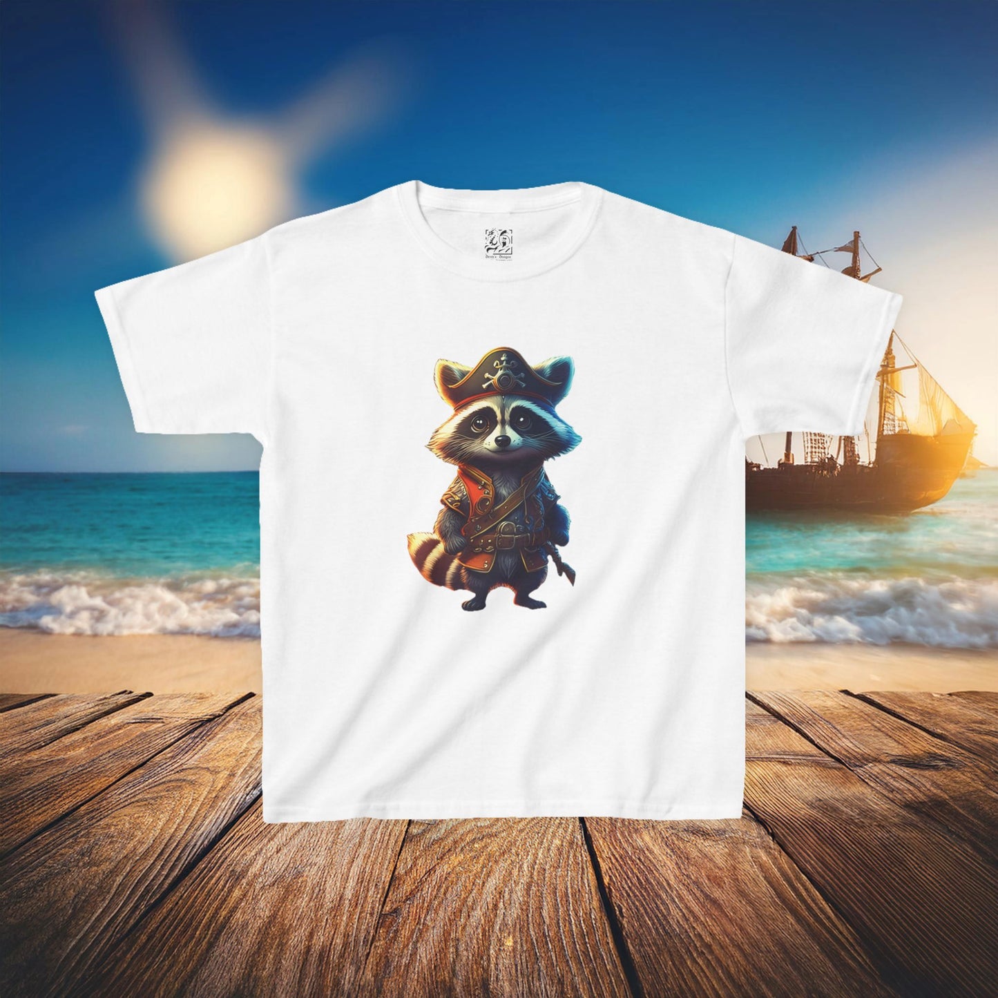 Raccoon Pirate Kids Tee