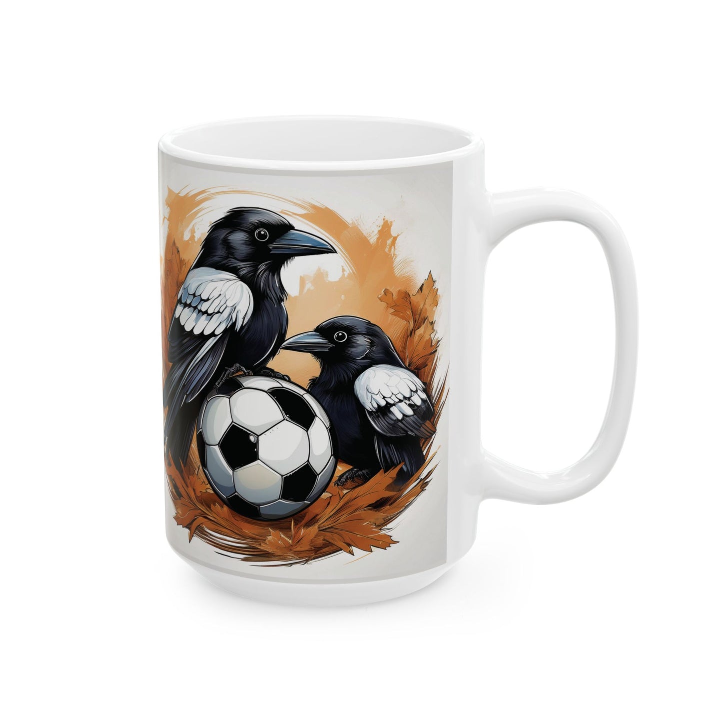 Magpies And Football Ceramic Mugs (11oz\15oz)