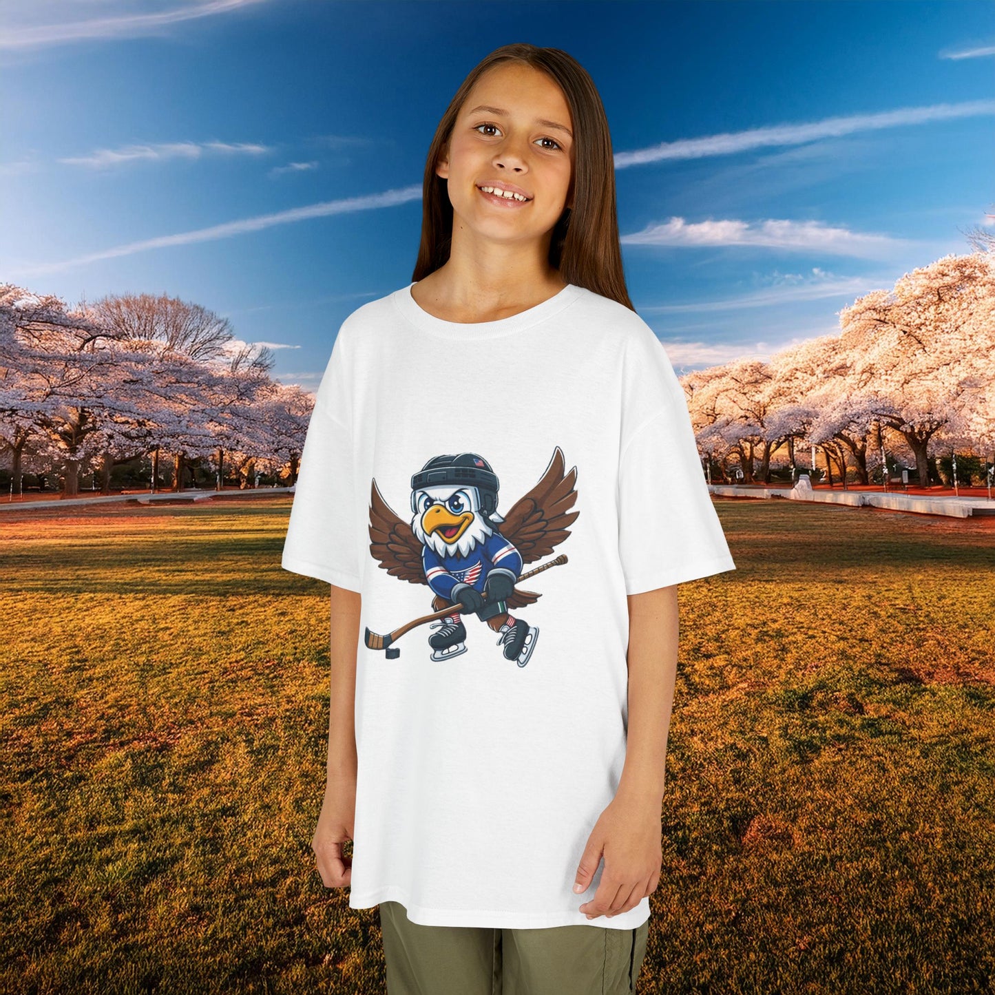 Washington Hockey Little Caps Kids Tee