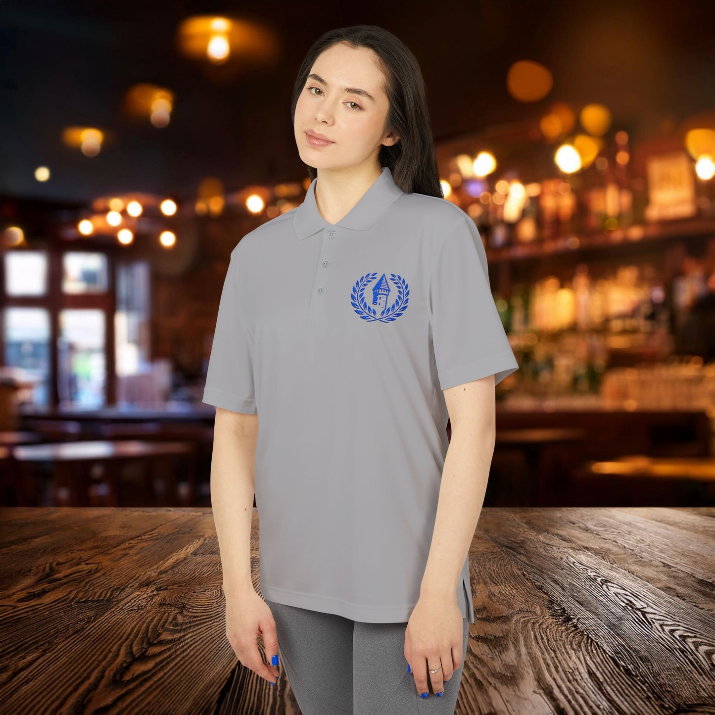 Everton Logo adidas Performance Polo (blue)