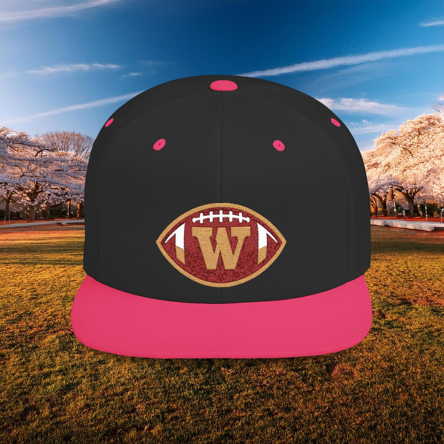 Washington Football Logo Flat Bill Snapback